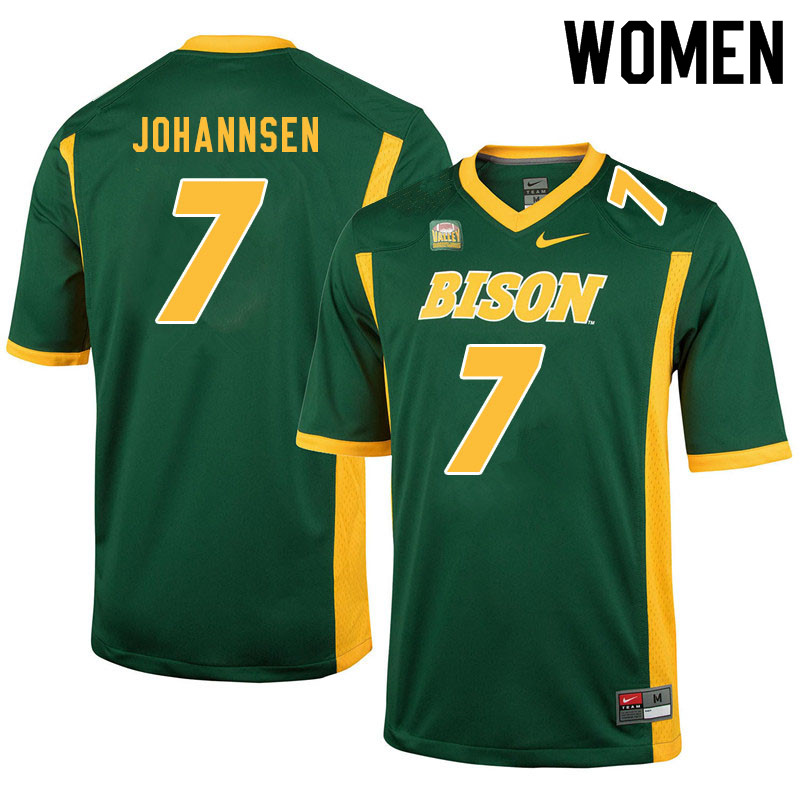 Women #7 Jayden Johannsen North Dakota State Bison College Football Jerseys Sale-Green